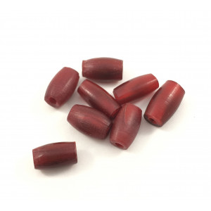Billes de corne cylindrique rouge 12x8mm - 13x6mm